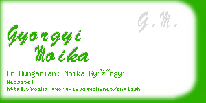 gyorgyi moika business card